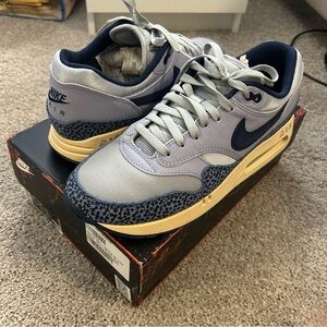 Men's Nike Air Max 1 86' PRM LT. Smoke Grey/Diffused Blue (DV7525 001)